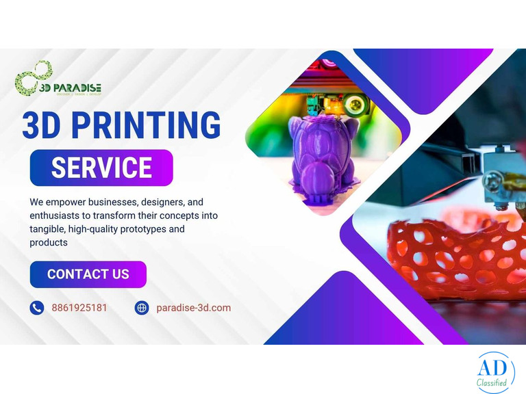 3D Printing in Noida | High-Quality Prototyping & Custom Printing by 3D Paradise