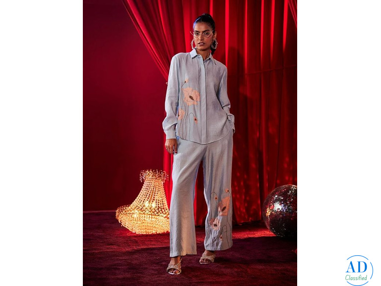 Patchwork Embroidered Pant – Elegant Co-ord Sets Women’s Party Wear Style