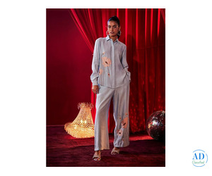 Patchwork Embroidered Pant – Elegant Co-ord Sets Women’s Party Wear Style