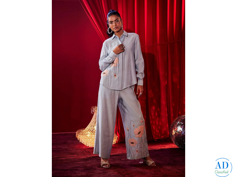 Patchwork Embroidered Pant – Elegant Co-ord Sets Women’s Party Wear Style