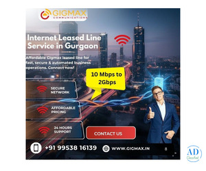 Reliable Leased Line Service in Gurgaon – High-Speed Internet by Gigmax