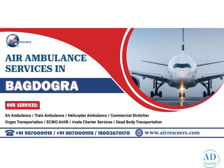 Bagdogra Air Ambulance Service