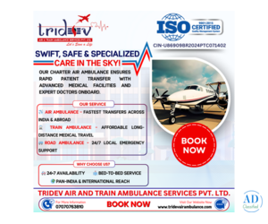 Speedy Reach: Tridev Air Ambulance Patna - Pan-India Medical Transport