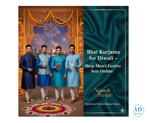 Blue Kurta Pajama for Diwali – Shop Men’s Festive Sets Online