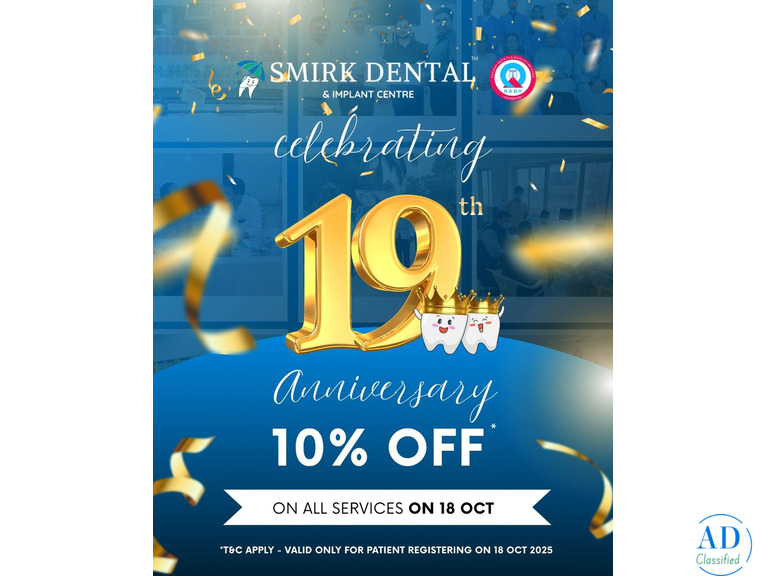 Proudly Celebrates its 19th Anniversary - Smirk Dental & Implant