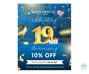 Proudly Celebrates its 19th Anniversary - Smirk Dental & Implant