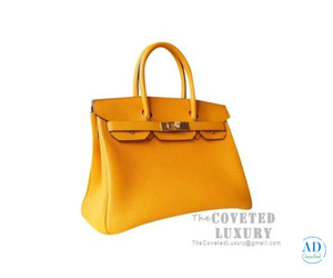 Hermes Birkin 30 Bag 9D Ambre Togo GHW