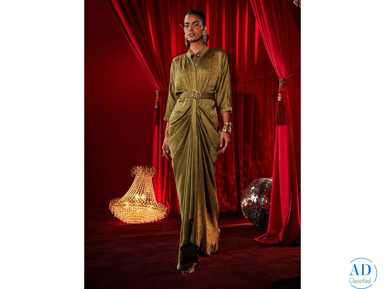 Crush Satin Waldorf Gown—Night Party Dress for Fashionistas