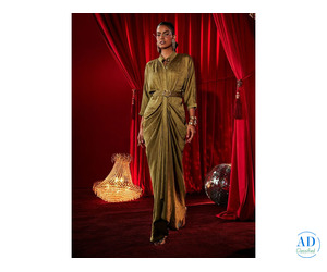 Crush Satin Waldorf Gown—Night Party Dress for Fashionistas