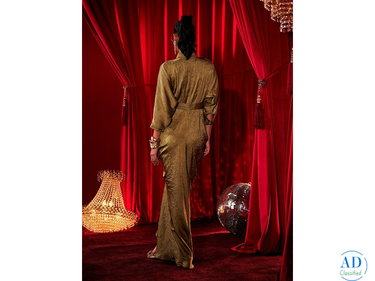 Crush Satin Waldorf Gown—Night Party Dress for Fashionistas