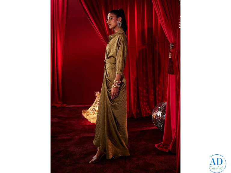 Crush Satin Waldorf Gown—Night Party Dress for Fashionistas