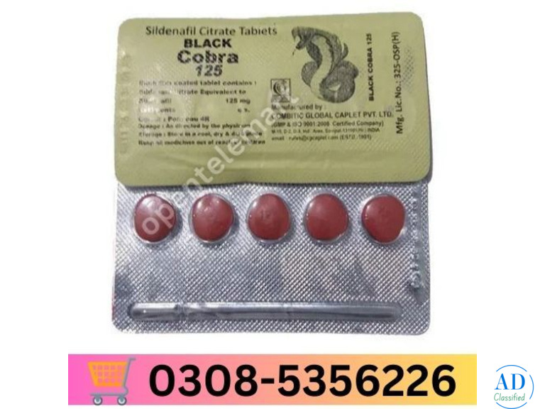 Buy Original Black Cobra Tablets in Karachi 03085356226 “Opentelemart |  Sildenafil Citrate