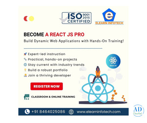 React JS Training in Hyderabad with Real-time Projects– ELearn Infotech