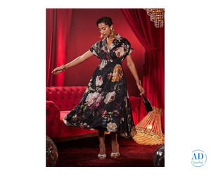 Painted Floral Dress—Girls’ Night Out Party Statement