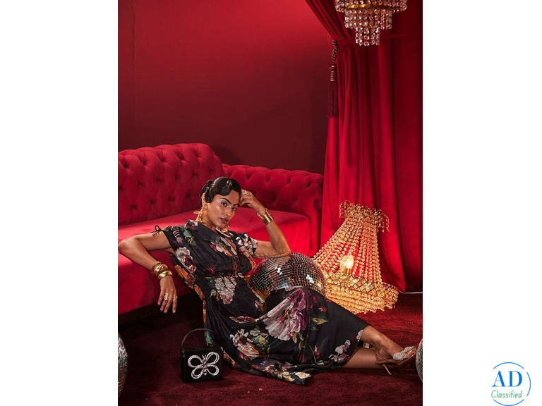 Painted Floral Dress—Girls’ Night Out Party Statement