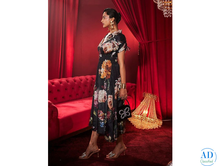 Painted Floral Dress—Girls’ Night Out Party Statement