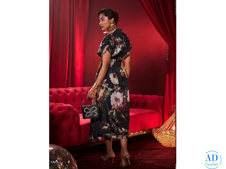 Painted Floral Dress—Girls’ Night Out Party Statement