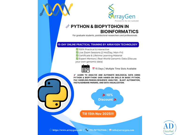 Python & Biopython for Bioinformatics
