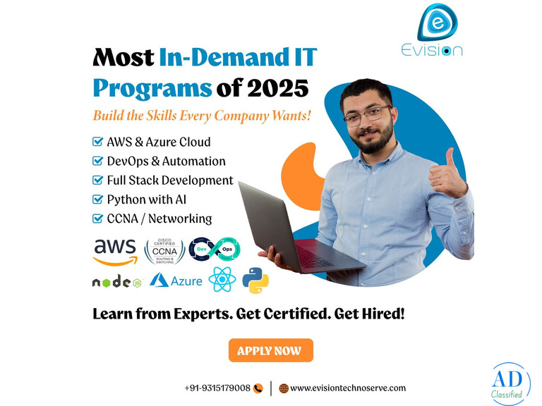 Most In Demand IT Program 2025 – Get Future Ready with Evision Technoserve