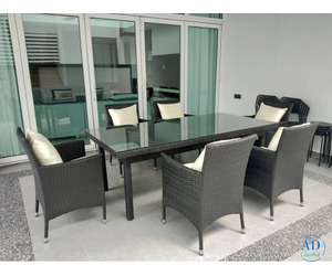 Indoor Outdoor Wicker Dining Set , JHA-028C