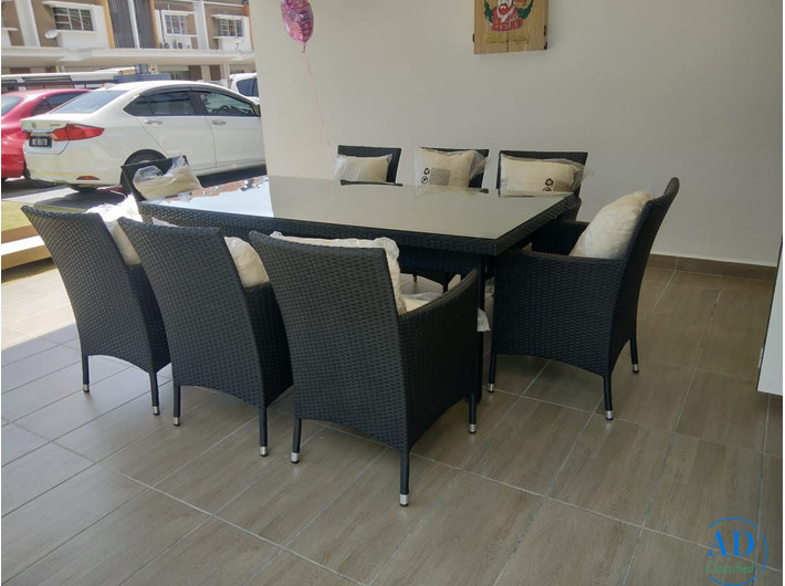 Indoor Outdoor Wicker Dining Set , JHA-028C