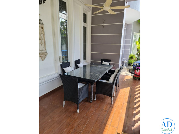 Indoor Outdoor Wicker Dining Set , JHA-028C