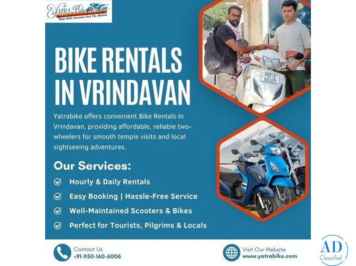 Two-Wheeler Rentals in Vrindavan - Yatra Bike