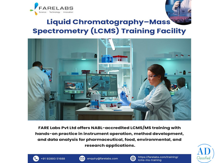 Professional LCMS/MS Training Lab for Analytical Excellence at FARE Labs Pvt Ltd