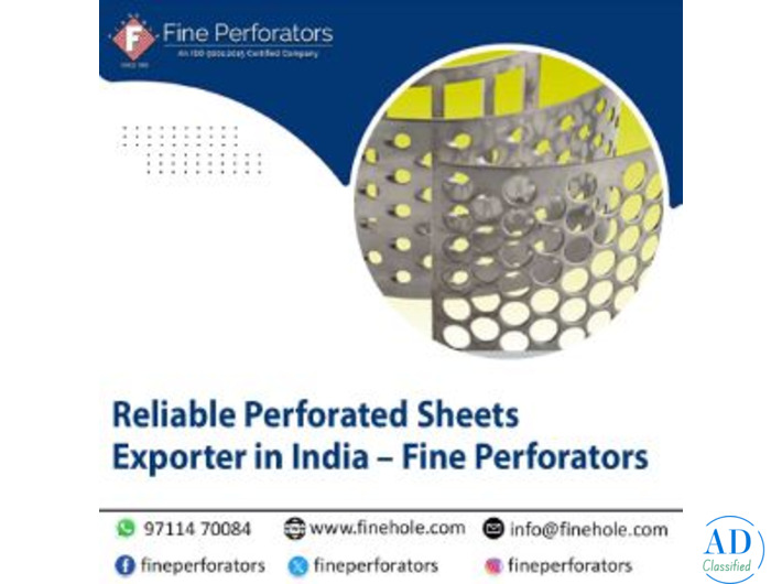 Reliable Perforated Sheets Exporter in India – Fine Perforators