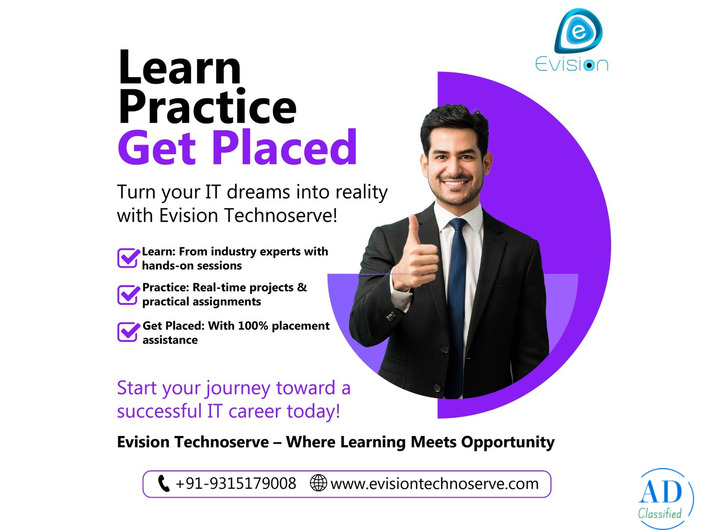 Learn Practice Get Placed - Master IT Skills - Evision Technoserve