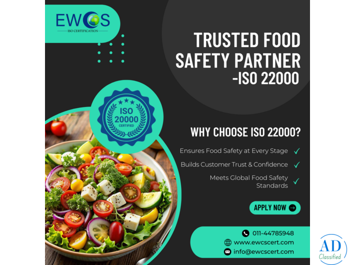 Best ISO 22000 certification in Delhi