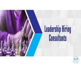 Leadership Hiring Consultants in Bangalore