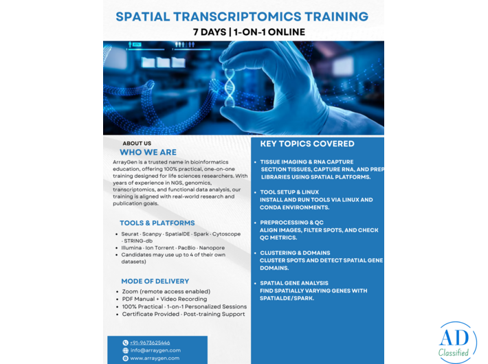 Spatial Transcriptomics Training – 7-Day Hands-On Program