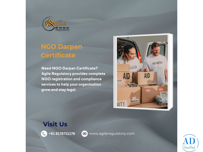 Register Your NGO Darpan Certificate with Agile Regulatory