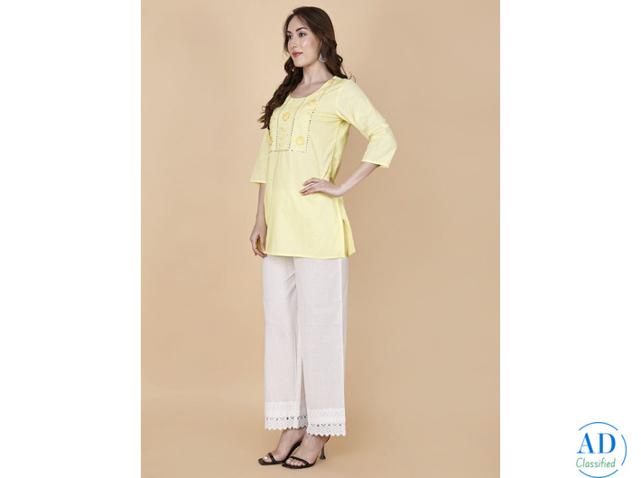 Short Kurta Yellow by Pretty Lady