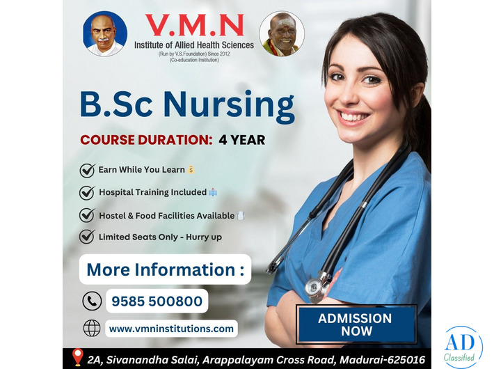 Premium B.Sc Nursing College in Madurai | Top Nursing Institute – V.M.N.