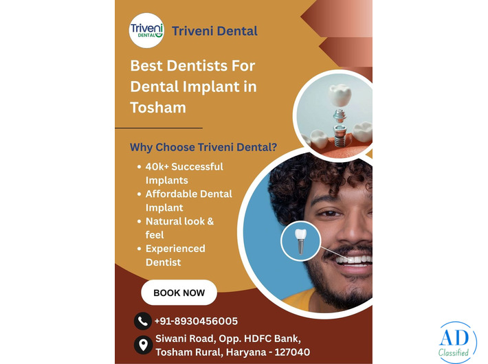 Best Dentists For Dental Implant in Tosham | Triveni Dental