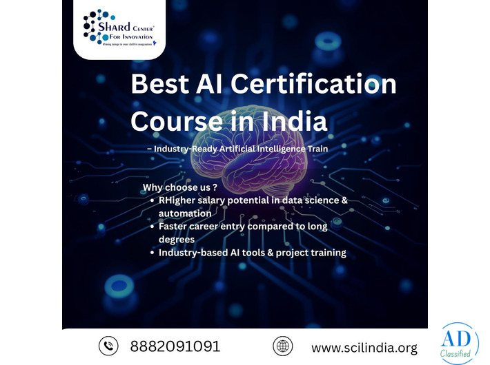 Best AI Certification Course in India – Industry-Ready Artificial Intelligence Training