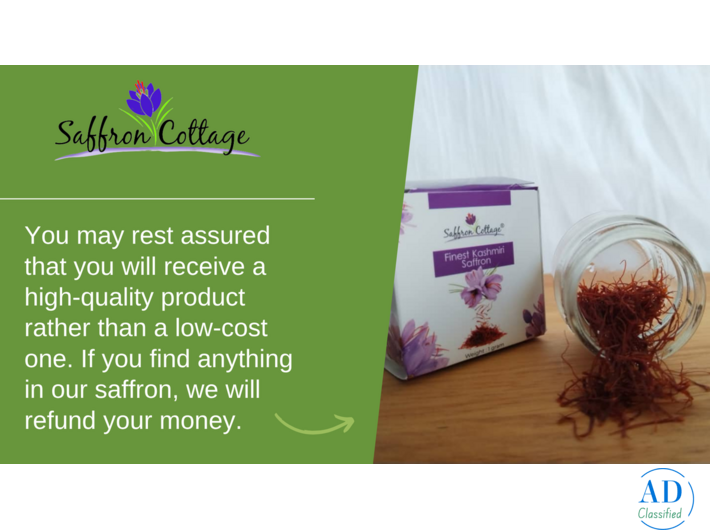 Authentic Kashmiri Saffron at Saffron Cottage