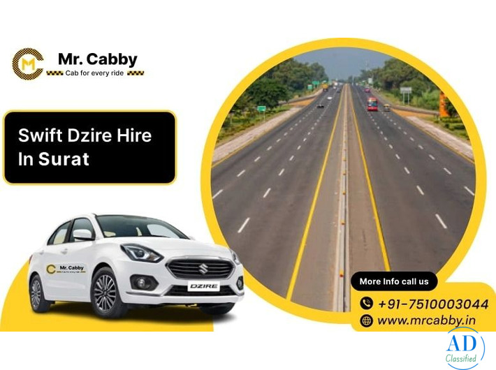 Corporate Swift Dzire Cab Rental in Surat – Mr. Cabby