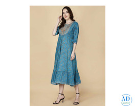 A-Line Kurta Blue – Elegant, Stylish & Comfortable!