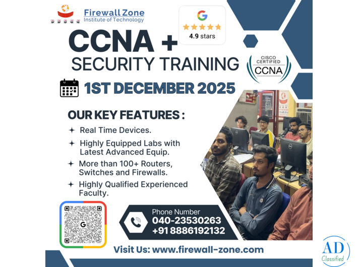 Launch Your Networking Career with CCNA (R&S) + CCNA Security at Firewall Zone!