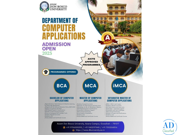 🎓 Assam Don Bosco University – Online MCA