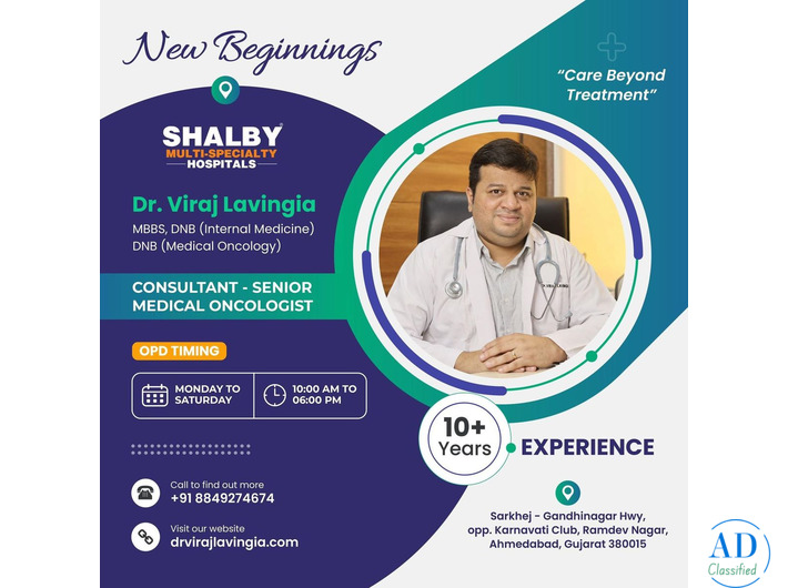 Highly Experienced Medical Oncologist in Ahmedabad for Effective Care