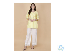 Short Yellow Kurti – Pretty Lady | Elegant, Stylish & Comfortable