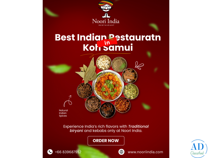 Noori India Best Indian Restaurant in Koh Samui for Authentic Dining Experiences