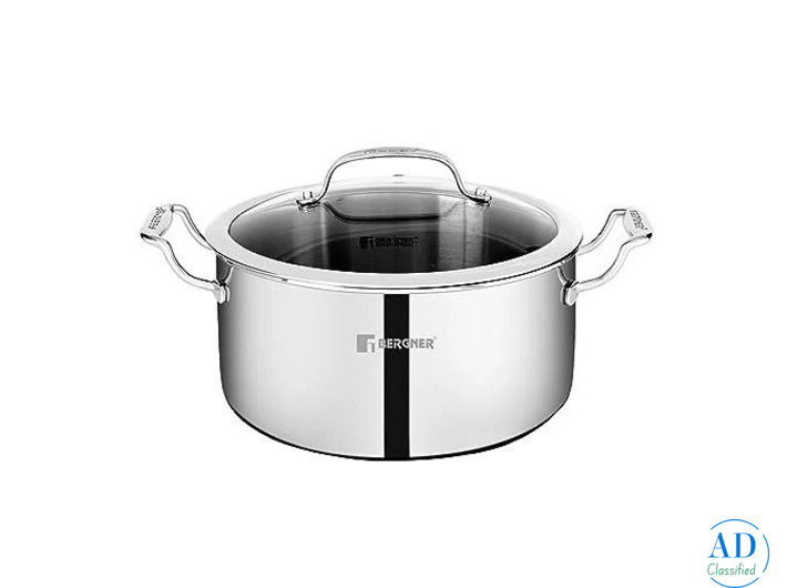 Bergner Hitech Triply with 32 cm Casserole with Glass Lid