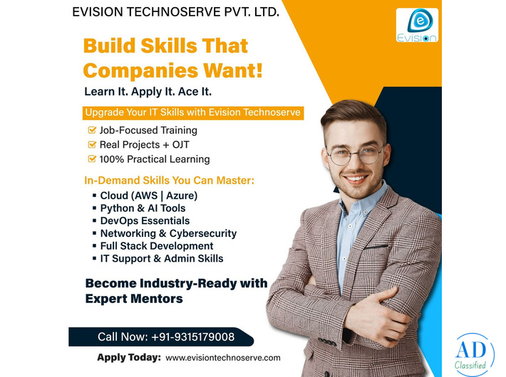 Build Skills That Companies Want - AWS Azure DevOps Python - Evision Technoserve