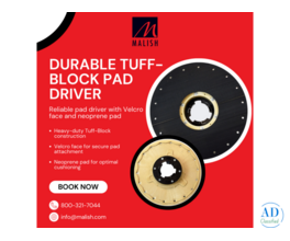 TUFF-BLOCK® Diamond Pad Driver with Velcro® Face & Neoprene Pad - The Malish Corporation