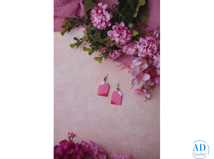 Handmade Earrings Online in chennai – Abstract Wine Marble